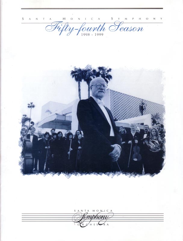 Santa Monica Symphony program cover